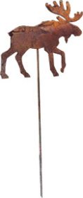 Moose - Rusted Garden Stake