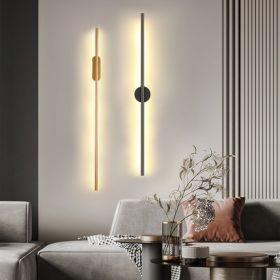 Creative Led Long Strip Wall Light (Option: Black-60cm-Warm light)